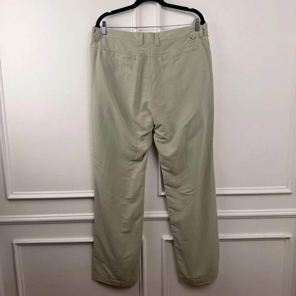 REI Co-op Sahara Path Pants Mens 36x32 Sage Green Hiking Travel Nylon Trousers
